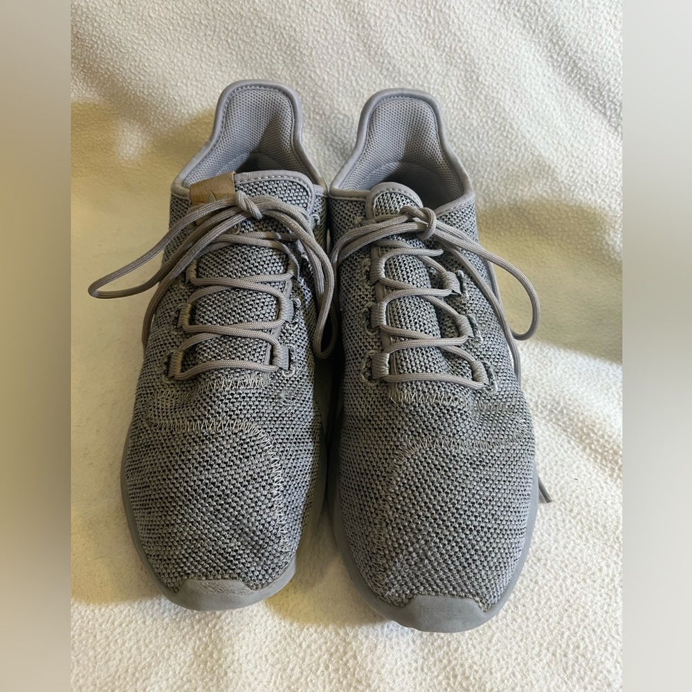 Adidas Yeezy Style Gray Knit Sneakers with Padded Comfort